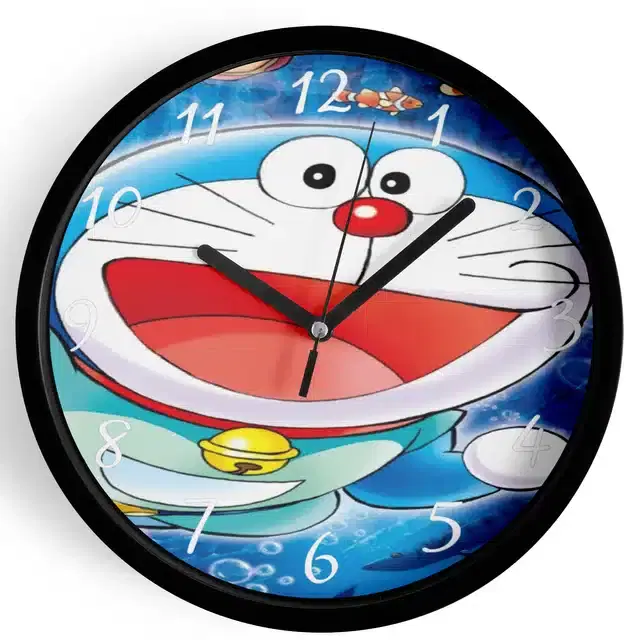 Doraemon Analog Wall Clock, Multicolor, 7 Inches