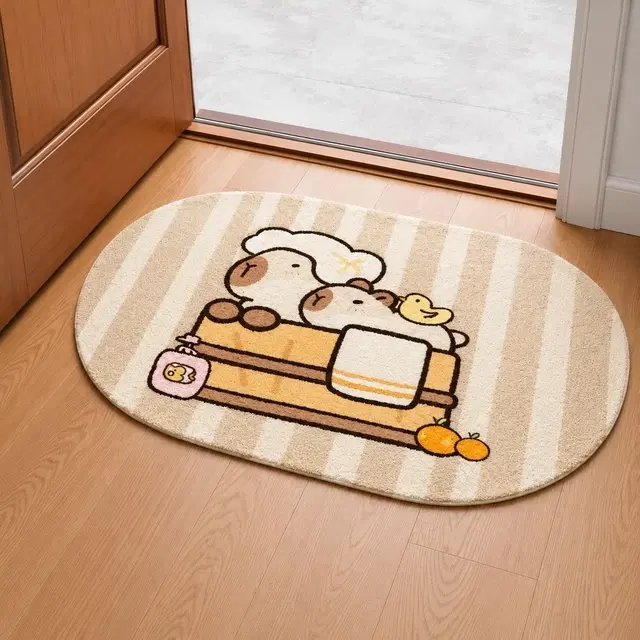 Pompompurin anti-slip Noodle D- Shape Bath Mat [38x58 cm]