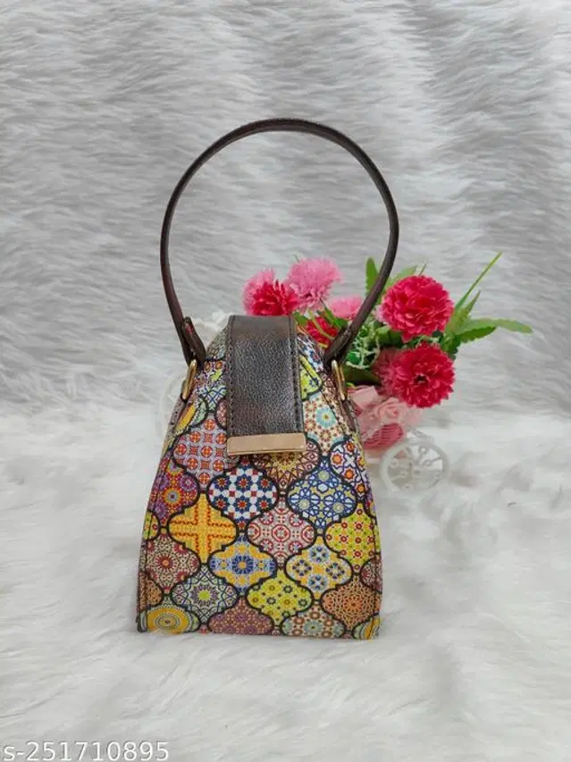 Canvas Handbag for Women (Multicolor)