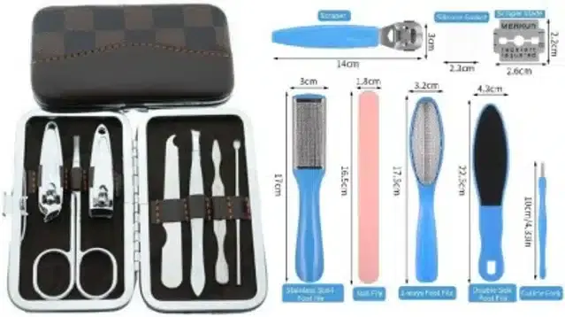 14 in 1 Pedicure with Manicure Tool Kit, Set of 1, Multicolor