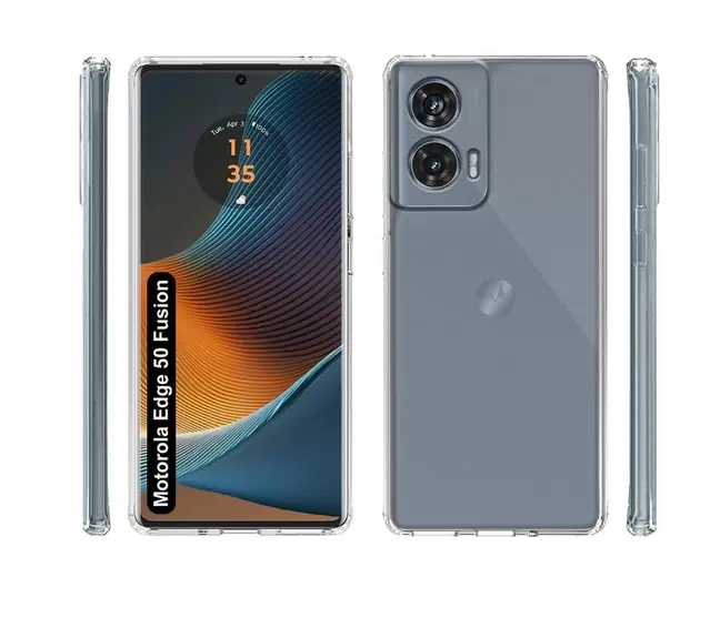 Rubber Mobile Back Cover for Motorola Moto G96 5G (Transparent)