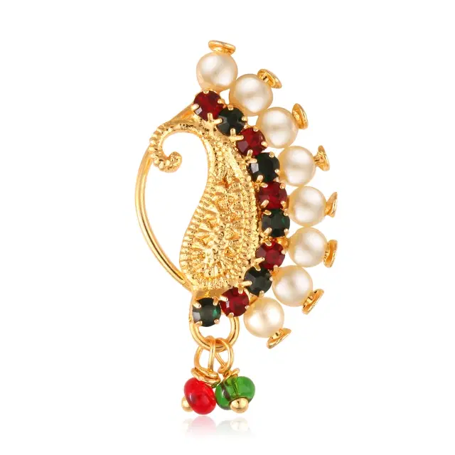 Designer Gold Plated Nosepin for Women (Gold)