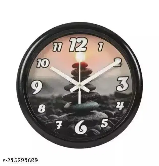 Plastic Analog Clock, Multicolor