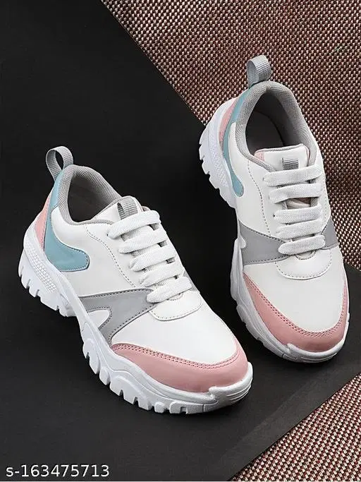 Shoetopia Womens Sport Shoes White Colorblocked IND-3