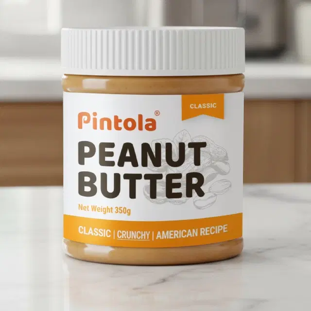 Pintola Peanut Butter Crunchy, Classic, American Recipe 350 g