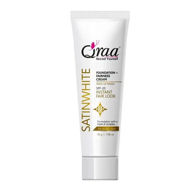 Qraa Satinwhite Foundation Fairness Cream - 30 g
