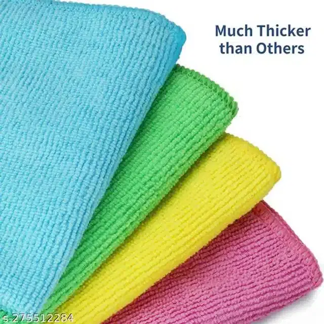 Microfiber Bath Towel, Multicolor, 40x40 cm, Pack of 4