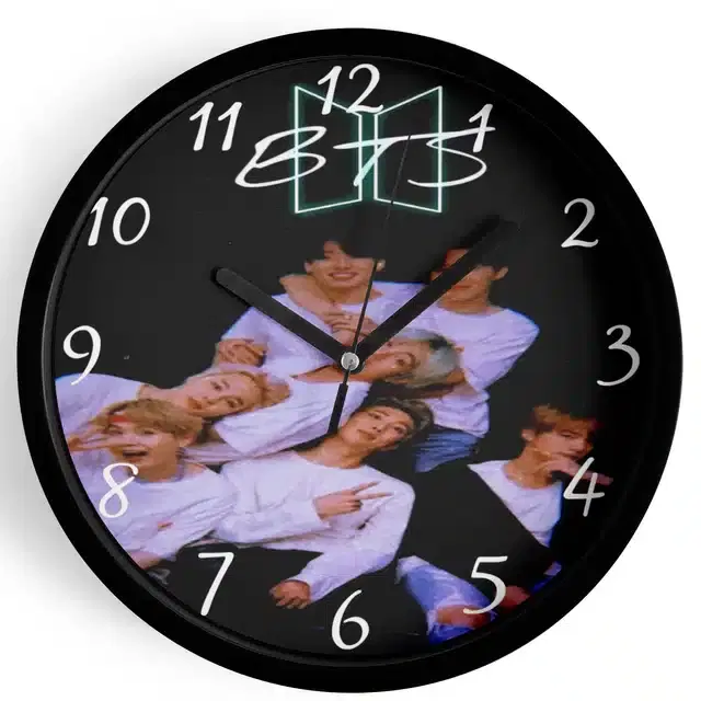 HD Printed Plastic Wall Clock, Multicolor, 10x10 Inches