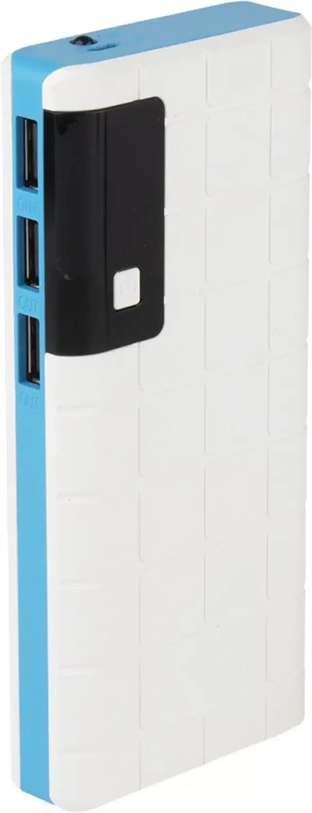 Portable Inbuilt Cables Power Bank, Blue & White, 20000 mah