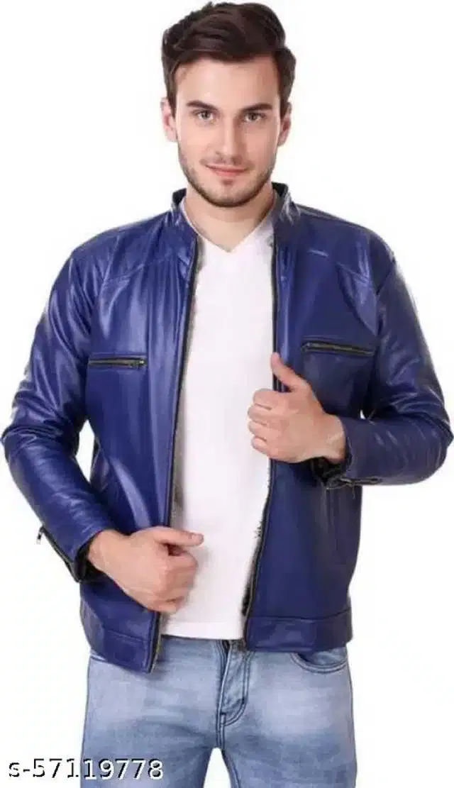 Full Sleeves Jacket for Men (Blue, XXL)