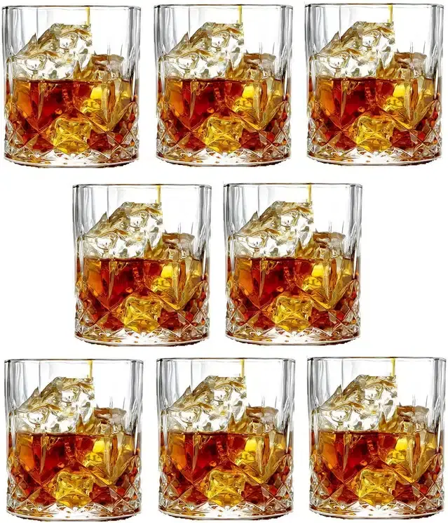 Liquor cum Cocktail Glasses, Transparent, 200 ml, Pack of 8