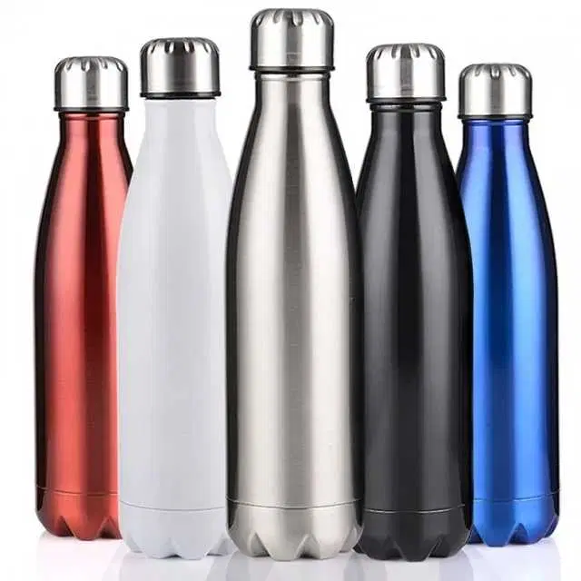 MN Enterprises Stainless Steel Water Bottles, Assorted Colour, 500 ml, M-12