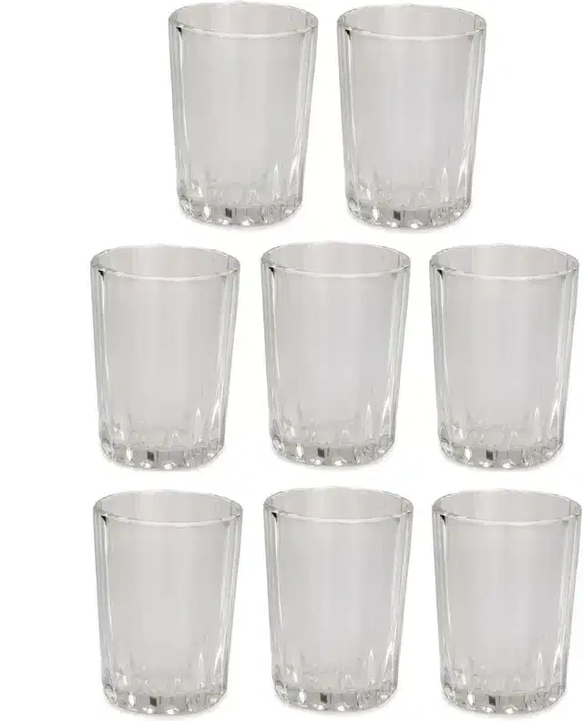 Liquor cum Cocktail Glasses, Transparent, 200 ml, Pack of 8