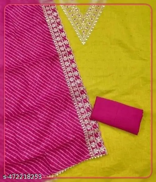 Printed Patiala Suits for Women (Green, Un Stitched)