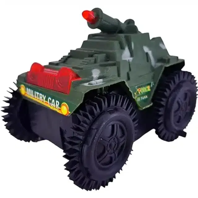Friction Powered Jumping Toy Car for Kids, Multicolor