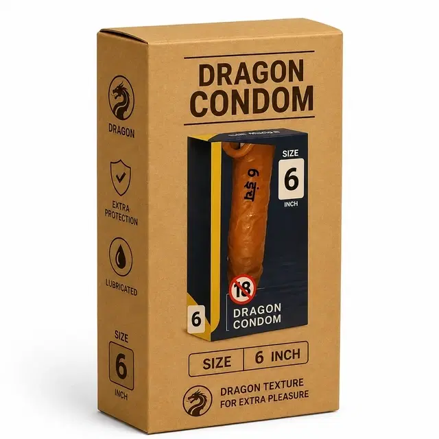 Dragon Premium Silicone Reusable Condom 6 Inch