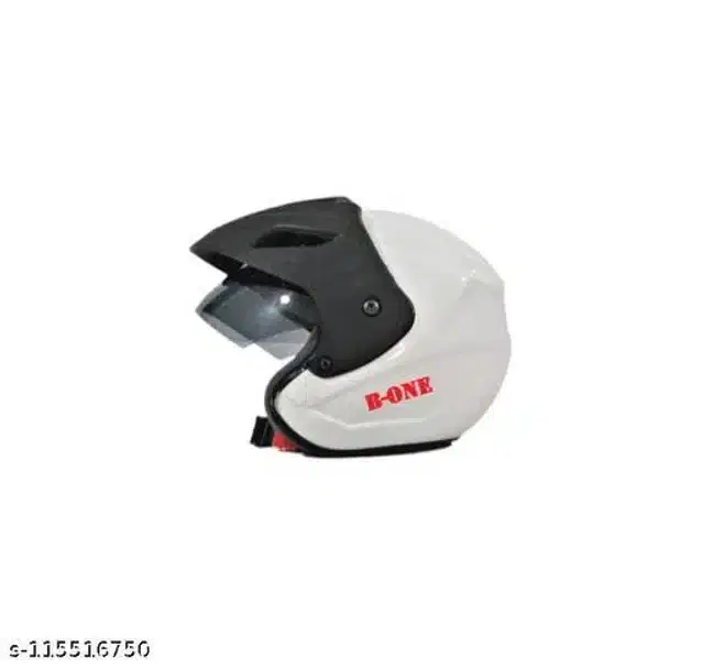Open Face Helmet For Men, White