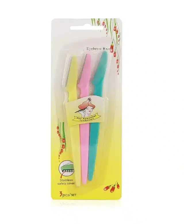 Painless Facial Hair Remover Razor for Women, Multicolor, Set of 3