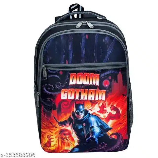 Polyester 3D Printed School Bag for Kids, Multicolor