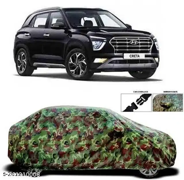 Taffeta Waterproof Car Cover for Hyundai Creta, Multicolor