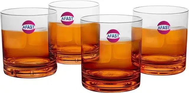 Liquor cum Cocktail Glasses, Transparent, 280 ml, Pack of 4