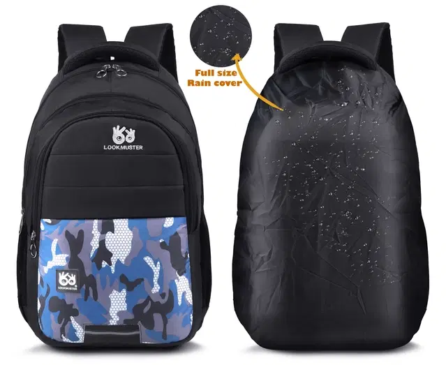 Polyester Backpack for Men & Women, Black