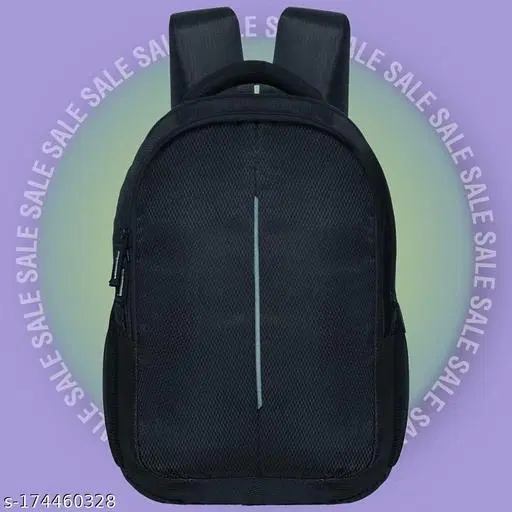 Polyester Backpack for Men & Women, Black