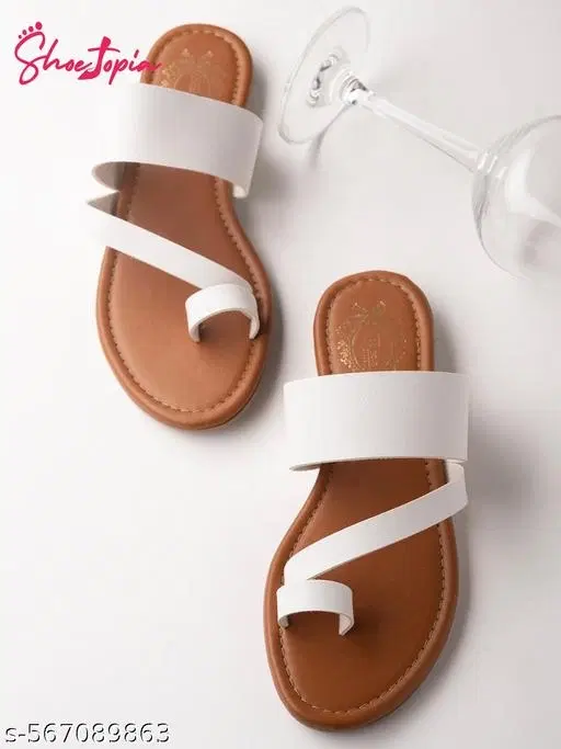 Shoetopia Girls Flatform Sandals Size 3.0 White