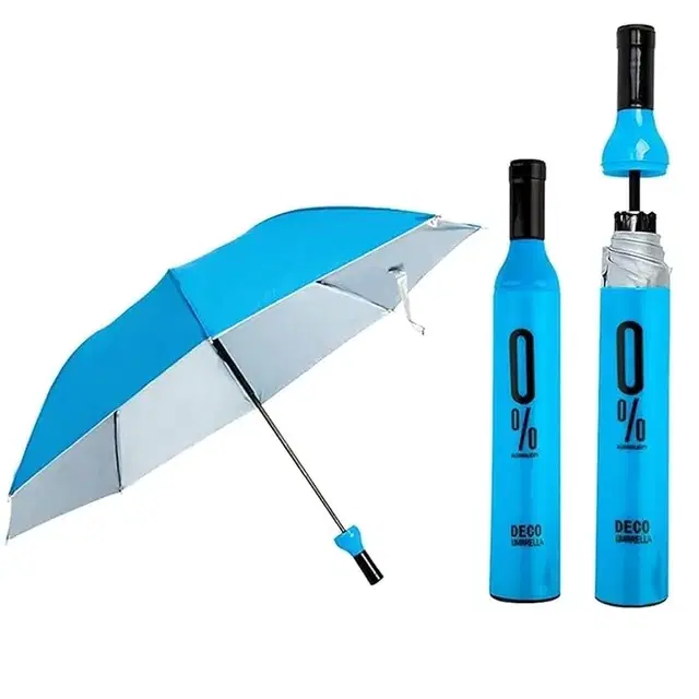 Newest Bottle Umbrella  Windproof Double Layer Cover for UV Protection & Rain | Outdoor Car Umbrella for Women & Men, Pack of 1
