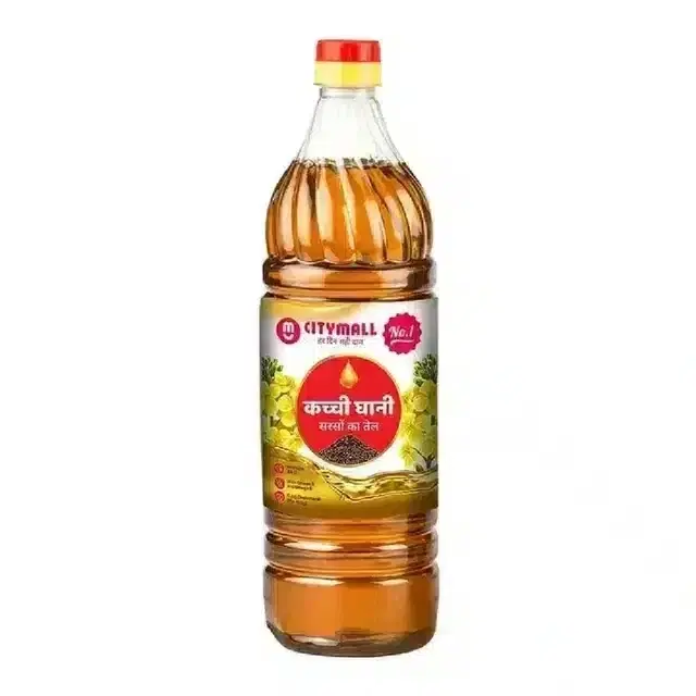 Citymall No.1 Kachi Ghani Mustard Oil 1 L (Bottle)