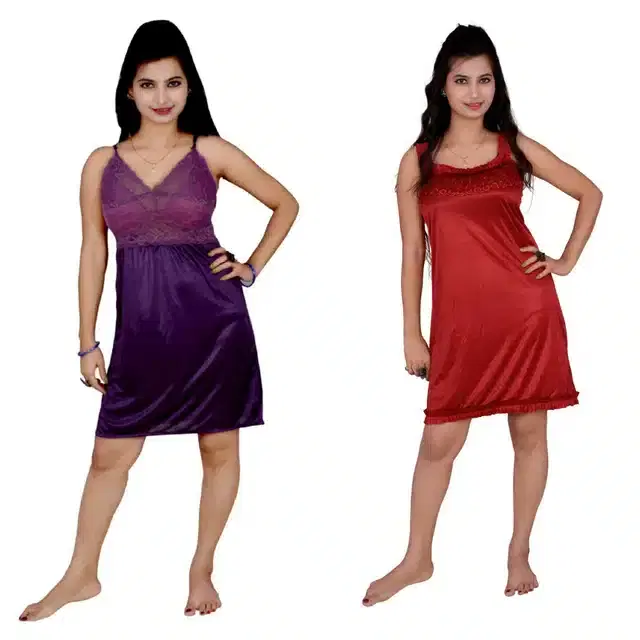 Babydoll for Women, Pack of 2 (Multicolor, Free Size)