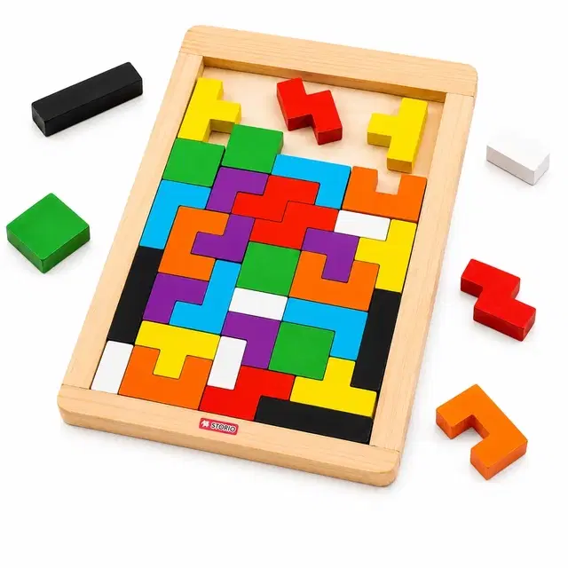 Storio Wooden Russian Block Puzzle For Kids & Adults