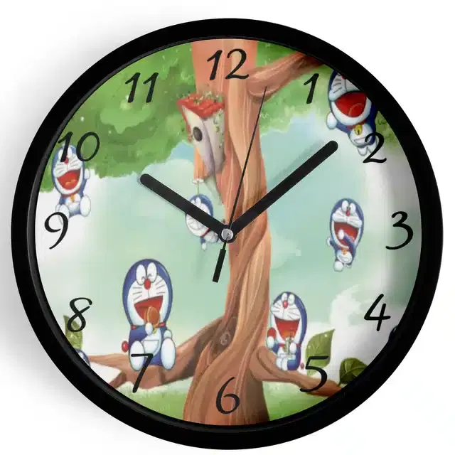 Doraemon Analog Wall Clock, Multicolor, 7 Inches