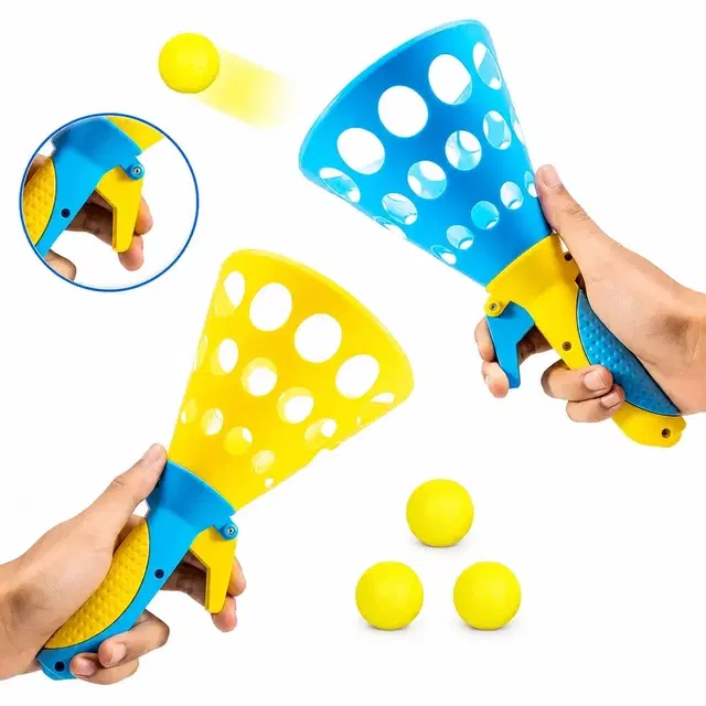 Storio Click & Catch Ball Launcher Game With 3 Balls