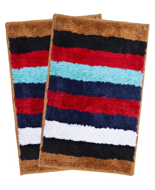Anti-Skid Bath Mats, Pack of 2, Multicolor, 37x57 cm