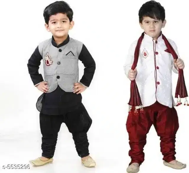 Sherwanis for Boys, Pack of 2 (Multicolor, 1-2 Years)