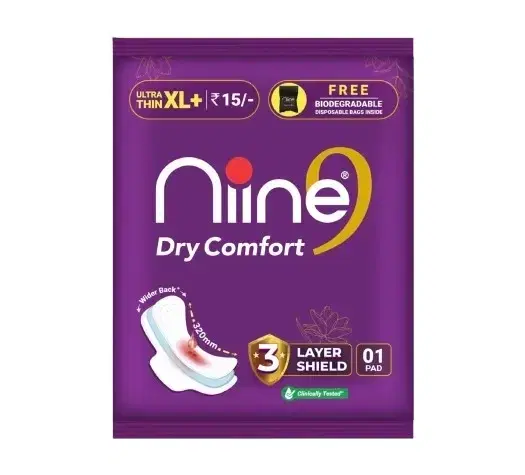 Niine Dry Comfort Ultra Thin (XL+) 1 Pcs & Free Biodegradble Disposable Bag Inside