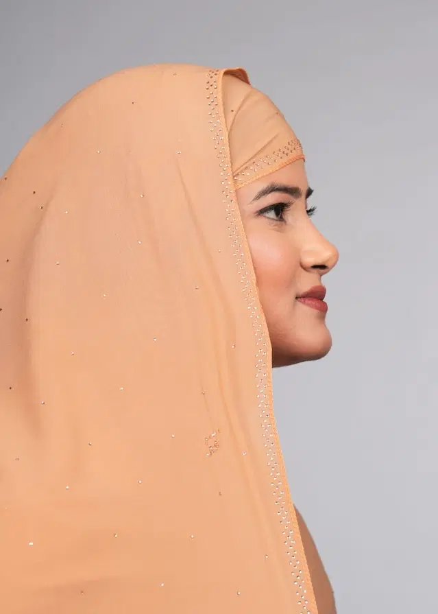 Chiffon HIjab for Women (Rust, Free Size)