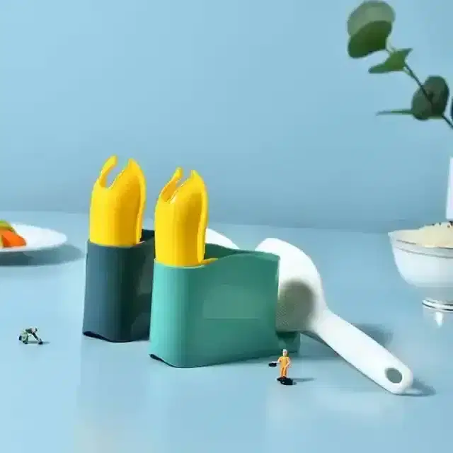 K Kudos Stand-Up Rice Spoon Automatic Opening And Closing Dust Cover Set Storage Rack Household Large Non-Stick Rice Home Cooking (Pack Of 1)