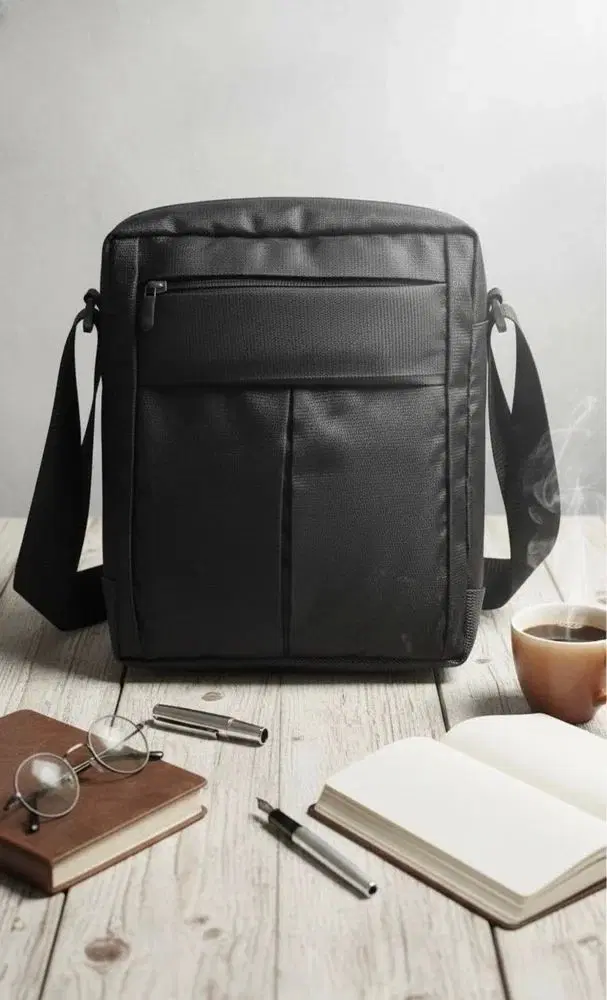 Polyester Sling Bag for Women (Black)