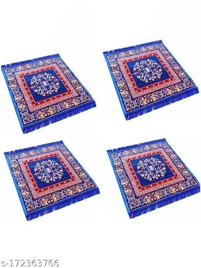 Prayer Mats, Blue, 19x19 inches, Pack of 4