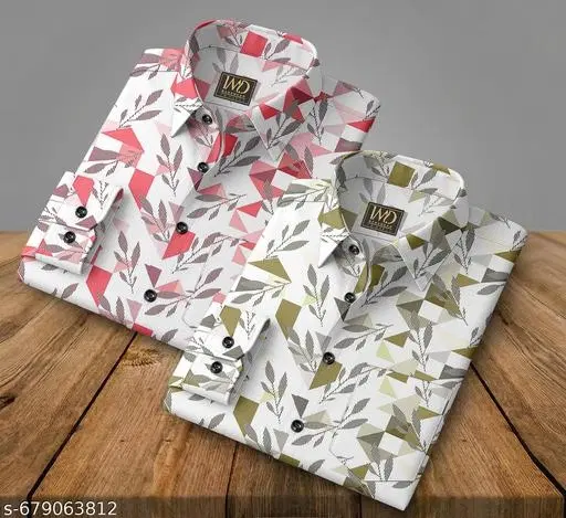 Printed Shirts for Men (Multicolor, M)