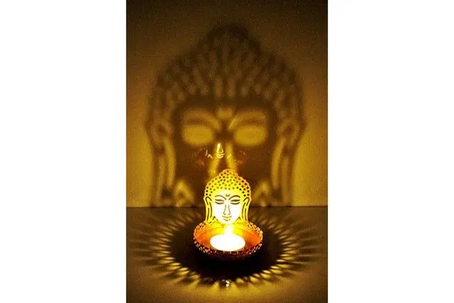 Heaven Decor Shadow Buddha Tealight Candle Holder, A096