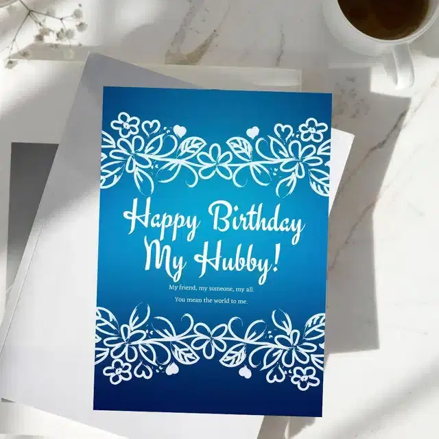 Birthday Greeting Card for Husband, Multicolor