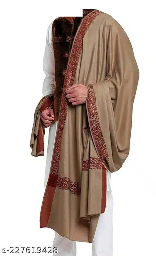 Acrylic Shawl for Women (Brown, 2.5 m)