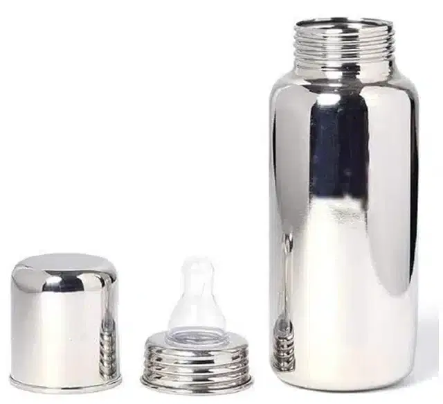 Stainless Steel Feeding Bottle for Kids, Steel, 250 ml