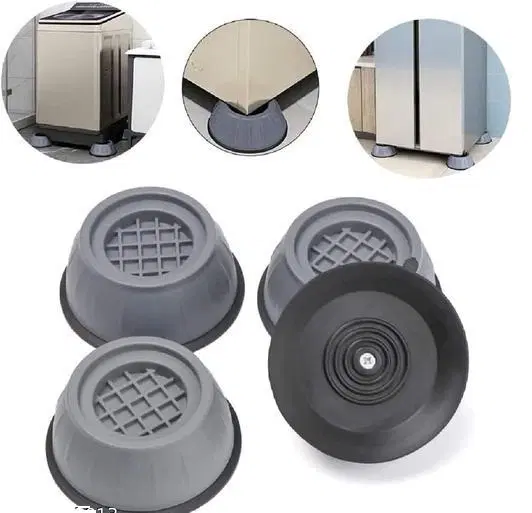 Rubber Anti Vibration Washing Machine Pads, Grey, Pack of 4