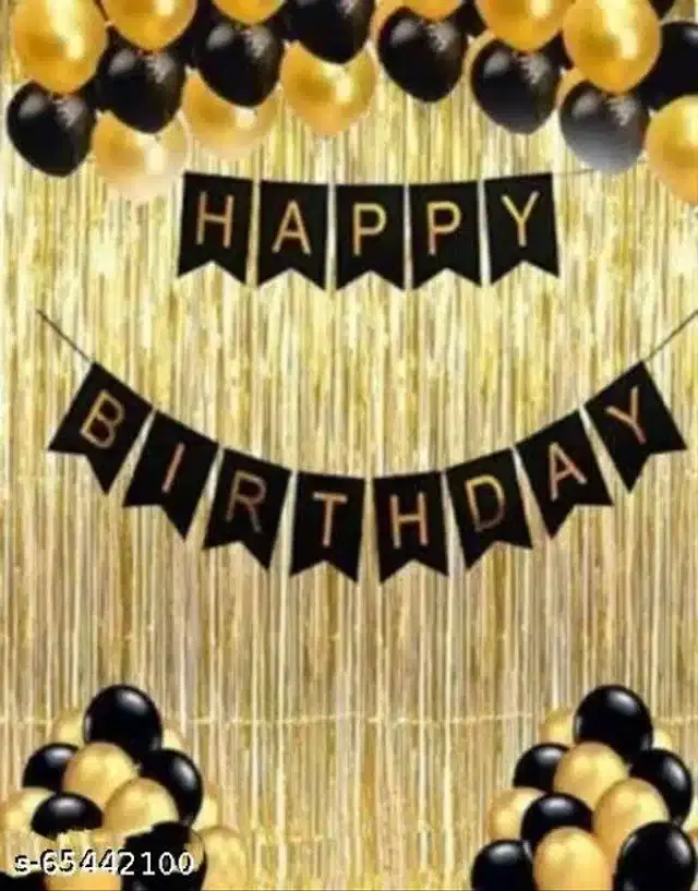 Birthday Party Decoration Kit, Multicolor, Set of 33