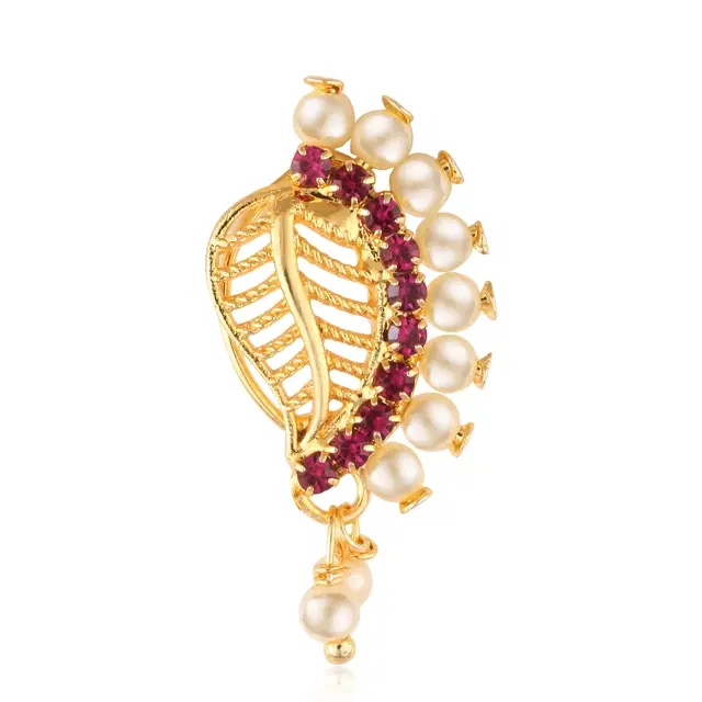 Designer Gold Plated Nosepin for Women (Gold)