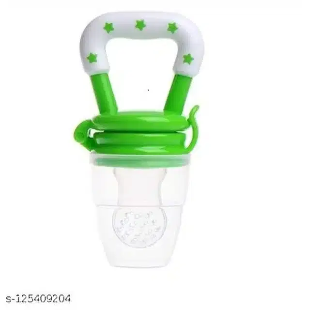 Silicone Nibbler for Infants, White & Green